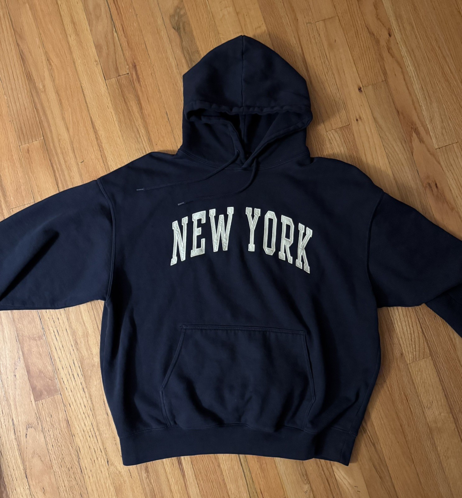 Pacsun John Galt New York Pullover Long Sleeve Hoodie Blue One Size