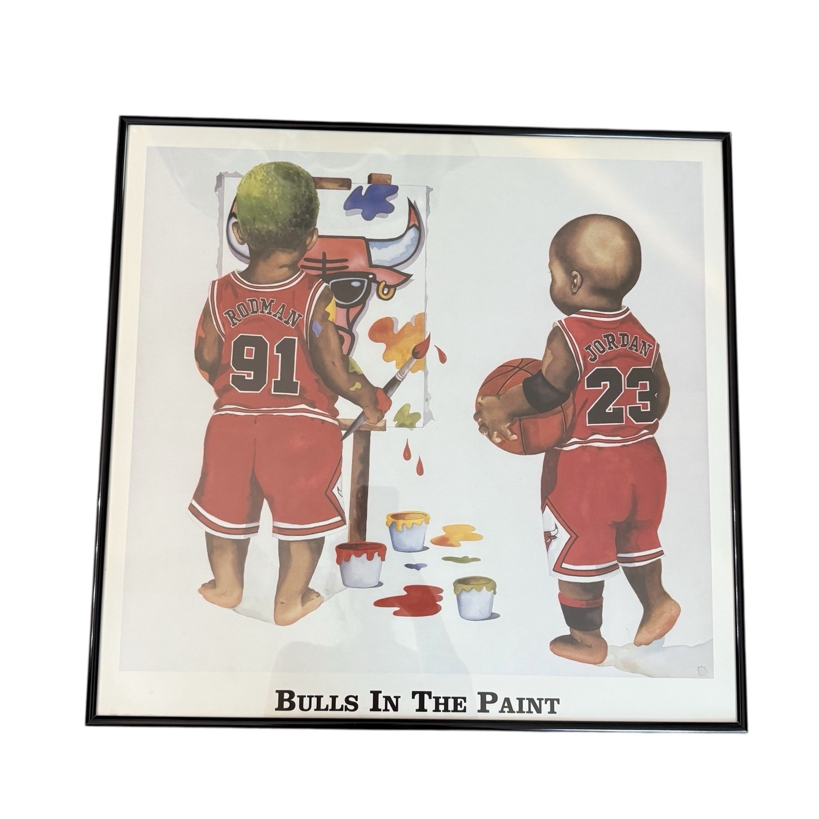 Bulls In The Paint Vintage 1996 By Kenneth Gatewood Dennis Rodman Michael Jordan