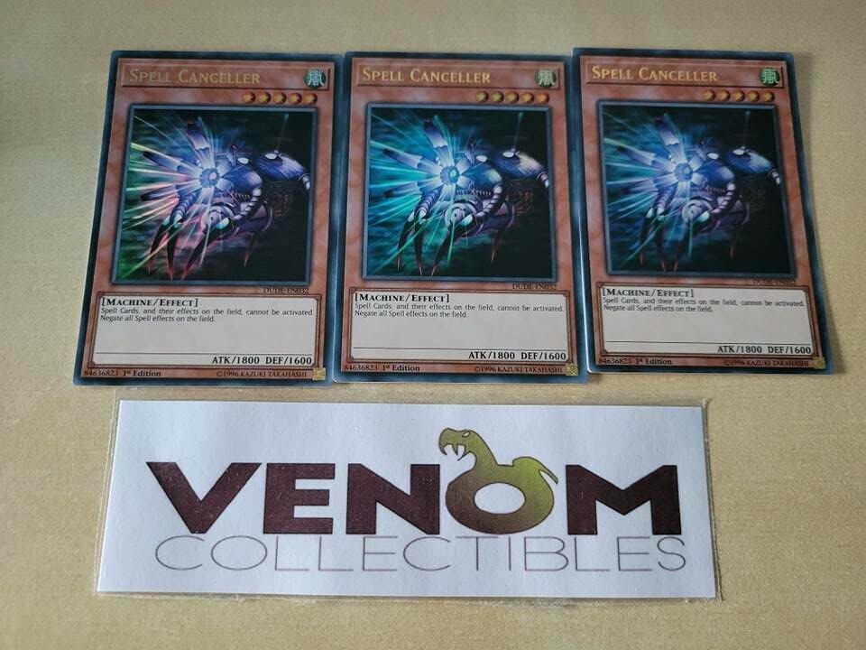 3x (M/NM) *EURO* Spell Canceller - DUDE-EN032 - 1st Edition - Ultra Rare 3x (M/NM) *EURO* Spell Canceller - DUDE-EN032 - 1st Edition - Ultra Rare