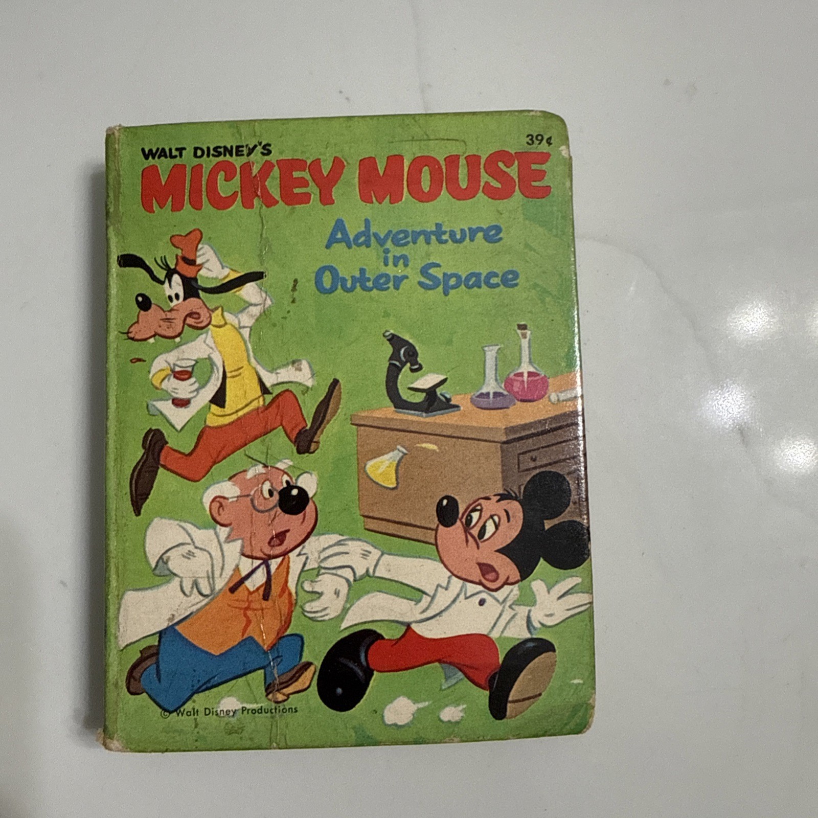 Vintage Walt Disney's Mickey Mouse Adventure In Outer Space Kids Book From 1968