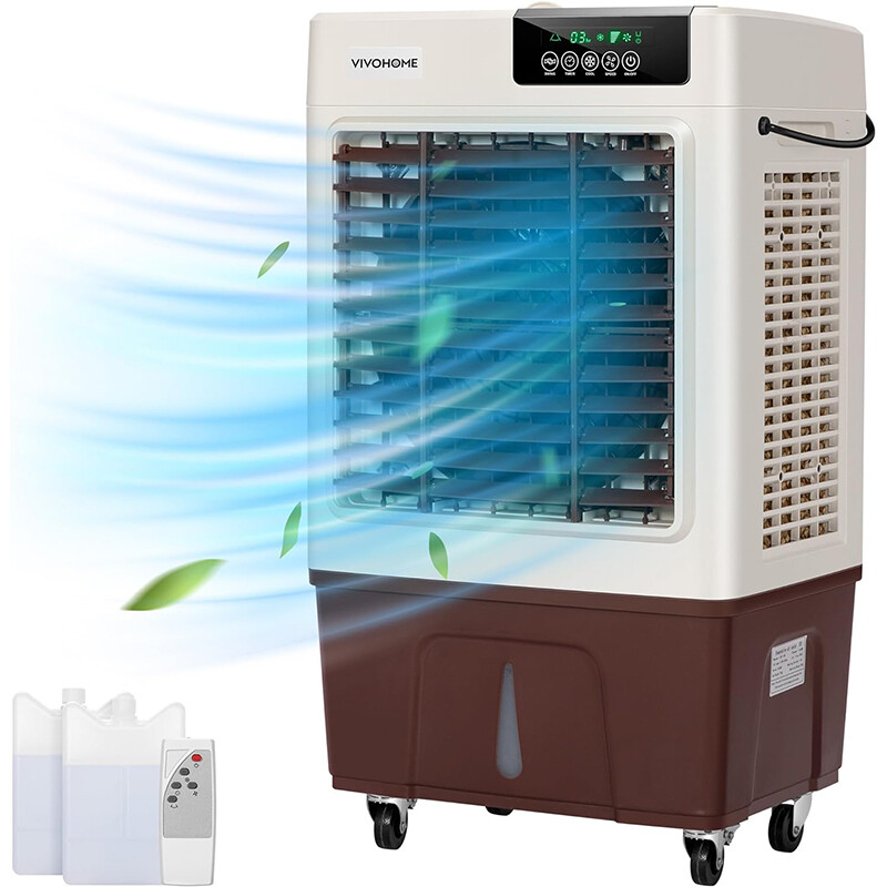 Evaporative Cooler Swamp Cooler 2400CFM 8 Gal Air Humidifier 3 Fan Speed &Remote Evaporative Cooler Swamp Cooler 2400CFM 8 Gal Air Humidifier 3 Fan Speed &Remote