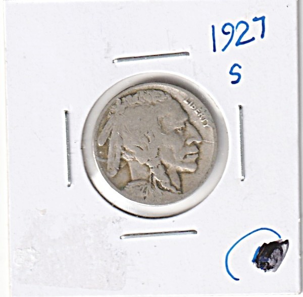 1927-S Indian Head Buffalo Nickel  #400