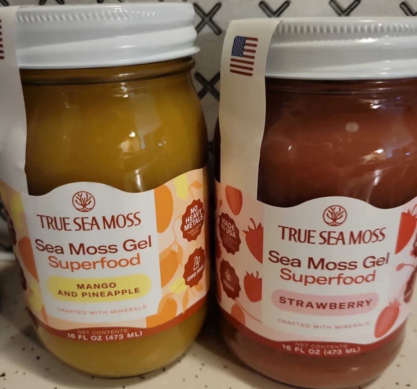2 True Sea Moss Gel Superfood Mango Pineapple & Strawberry 16 Oz Jar Exp 12/26 2 True Sea Moss Gel Superfood Mango Pineapple & Strawberry 16 Oz Jar Exp 12/26