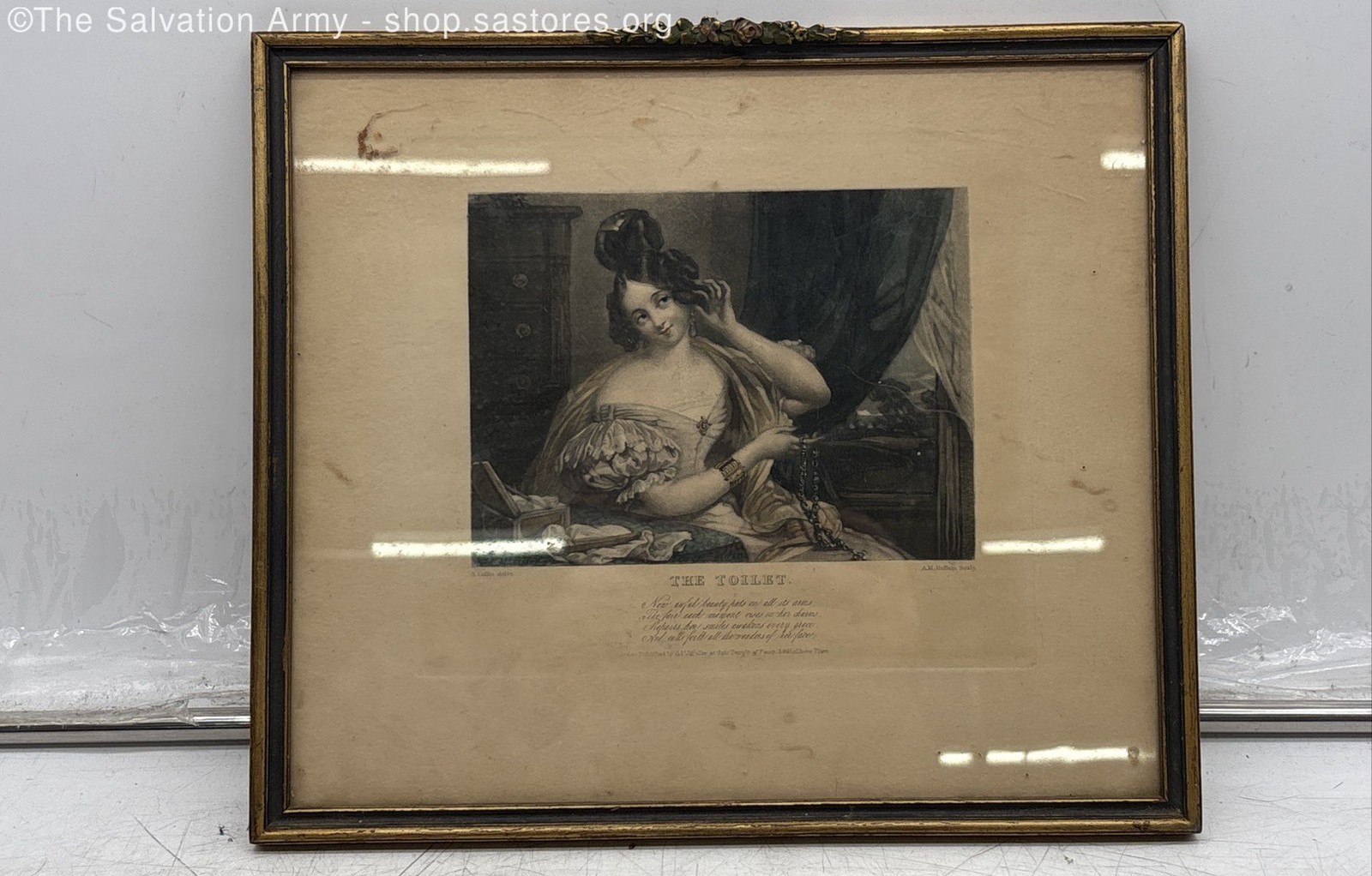 1.2LB \'The Toilet\' Alexander Pope Poem W/ Lady Sitting Photo
