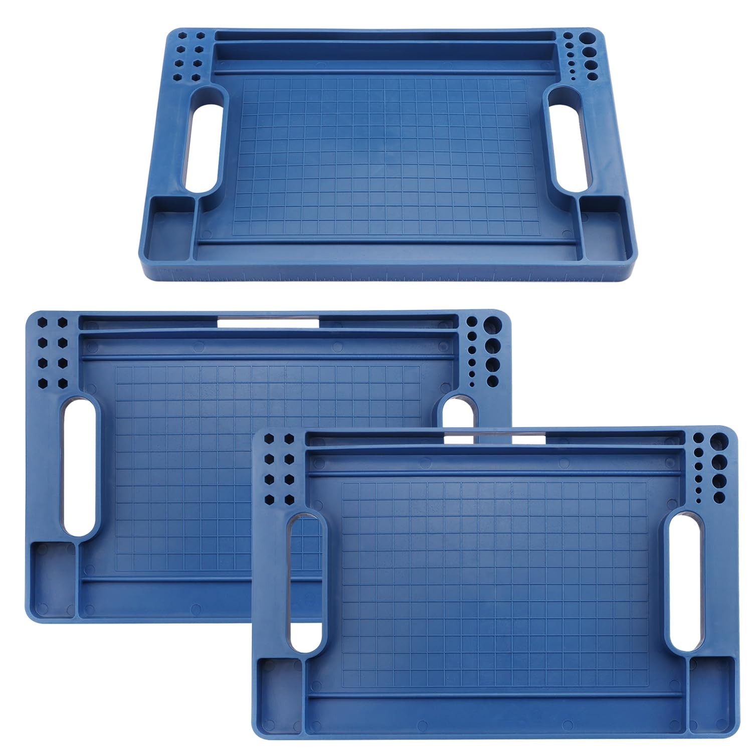 3 Pieces, Flexible Tool Tray, Rubber Tool Mat Trays, Non-Slip Tool Organizer,...