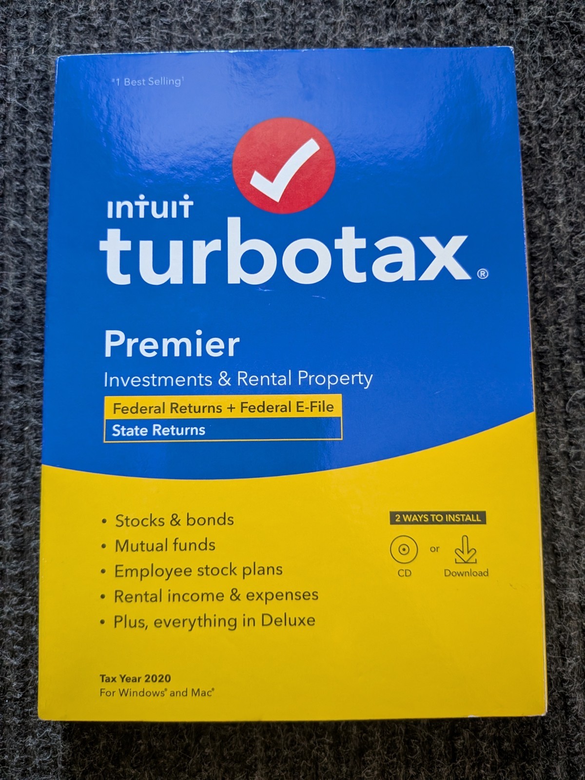TurboTax Premier 2020 Tax Software TurboTax Premier 2020 Tax Software