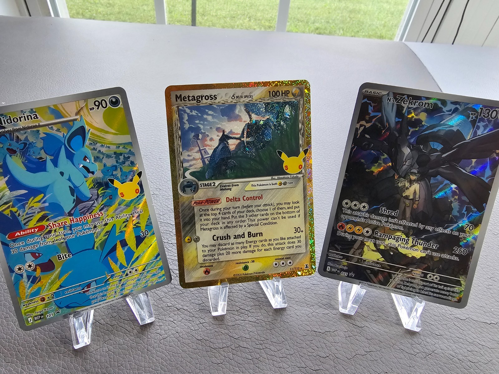Pokemon TCG Nidorina 101 Metagross Delta 11/113 N's Zekrom 031 3 Card Lot