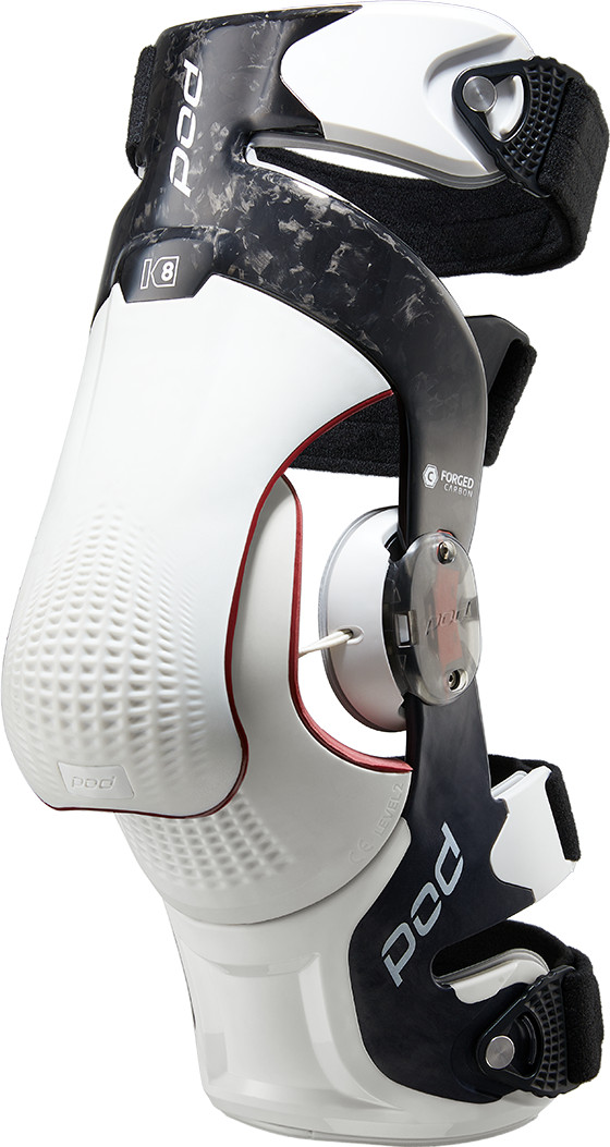POD K8 3.0 Knee Brace Forged Carbon White Medium K830-CLT-LT-MD
