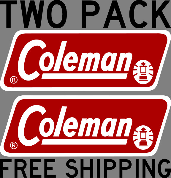 2 NEW COLEMAN REPLACEMENT STICKER LABEL DECAL LANTERN STOVE 1971-1983 