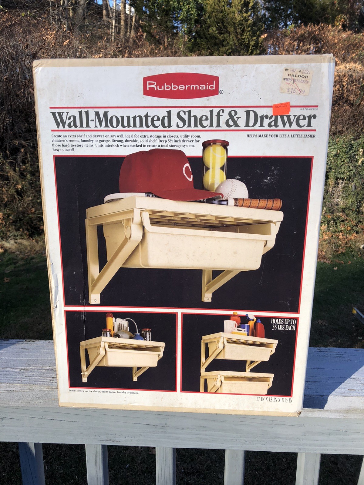 NEW VINTAGE ALMOND RUBBERMAID SHELF 17X12.5 W/SLIDE OUT DRAWER #2224 HOLDS 35LB NEW VINTAGE ALMOND RUBBERMAID SHELF 17X12.5 W/SLIDE OUT DRAWER #2224 HOLDS 35LB