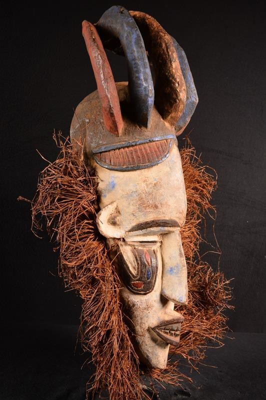 An Authentic Large African Igbo Mask Nigeria Africa  Afrika Afrique 1647