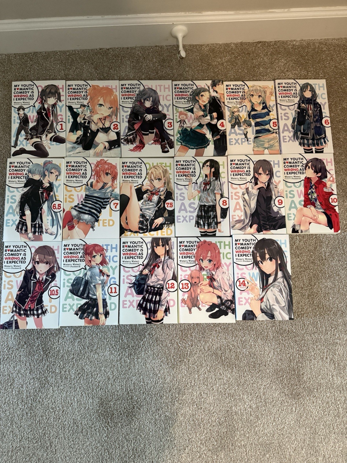 My Youth Romantic Comedy Is Wrong, As I Expected Manga Vol. 1–14 + 6.5, 7.5 10.5 My Youth Romantic Comedy Is Wrong, As I Expected Manga Vol. 1–14 + 6.5, 7.5 10.5