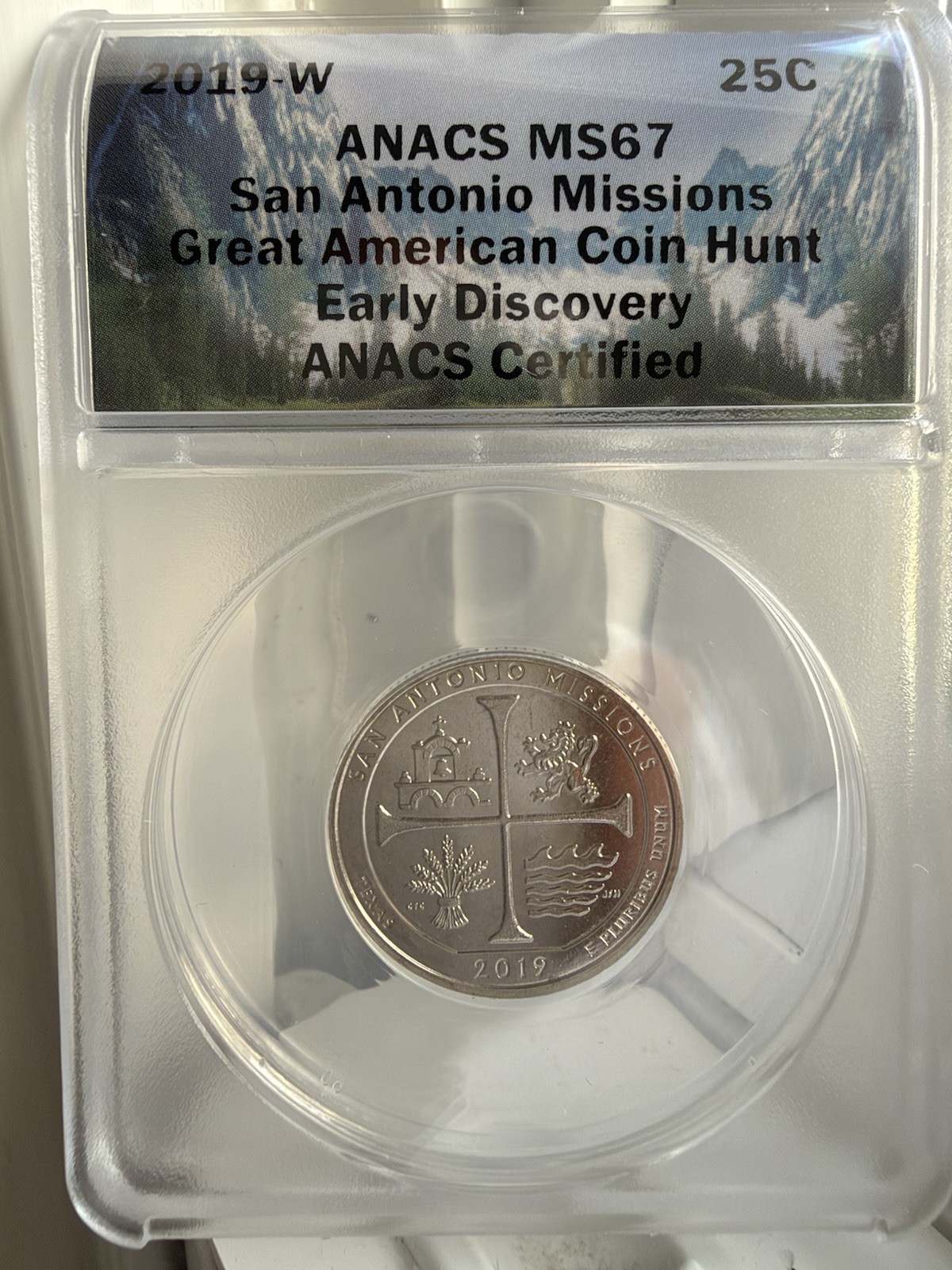 2019 W Quarter ANACS MS67 San Antonio Missions 25 Cents Coin