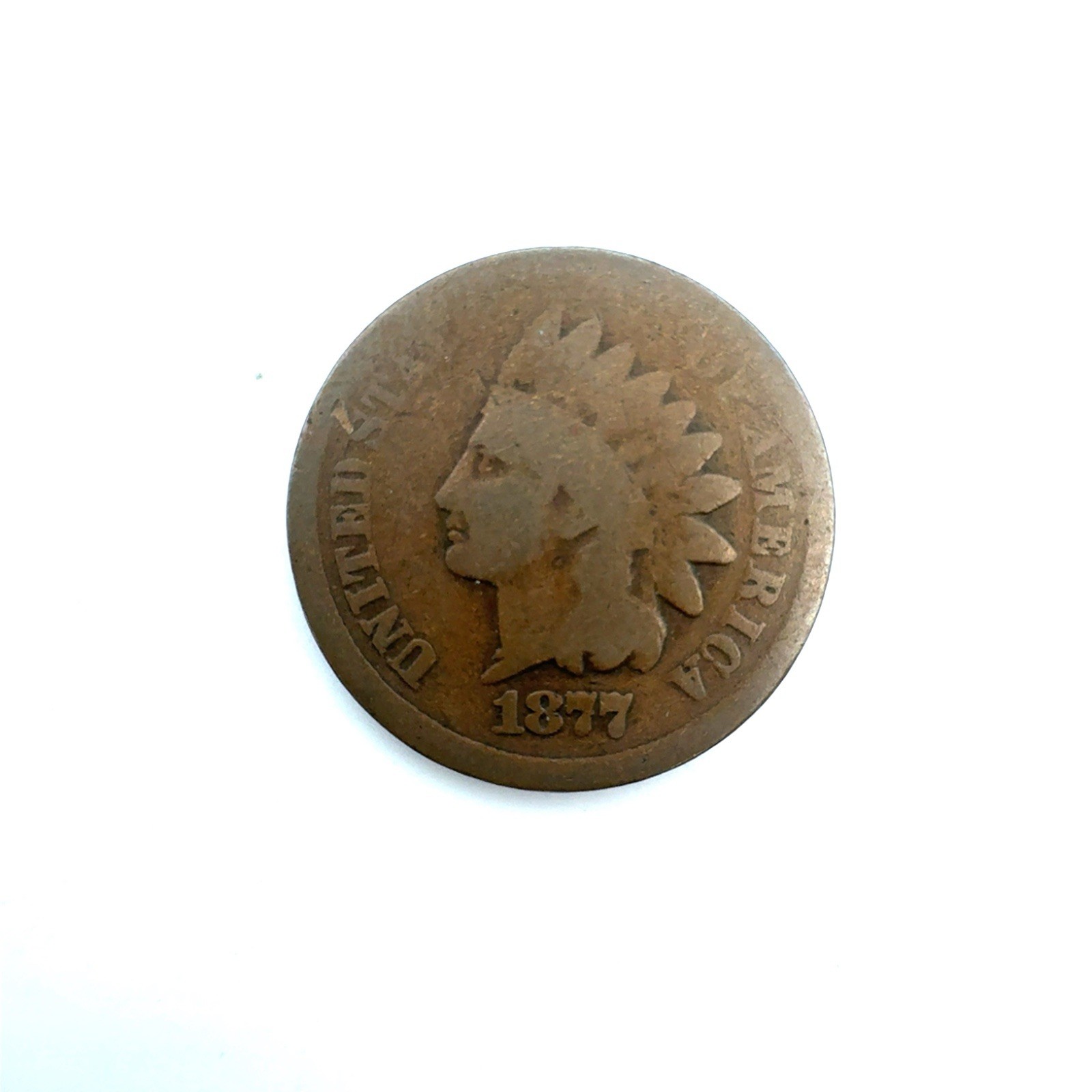1877 1c Indian Head Cent Key Date Better Details 1 Cent Rare Scarce Raw Coin