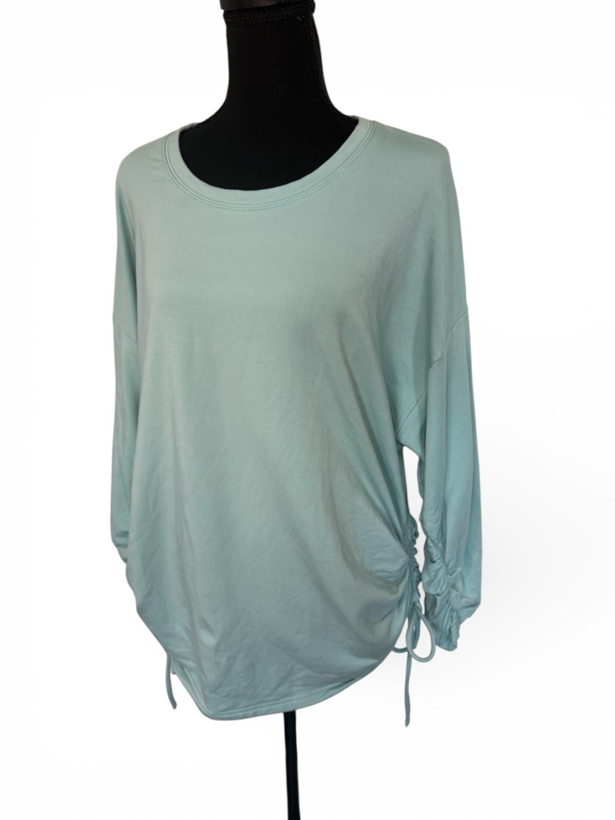 Athleta Ruched Side Sweatshirt Seafoam Green Xl