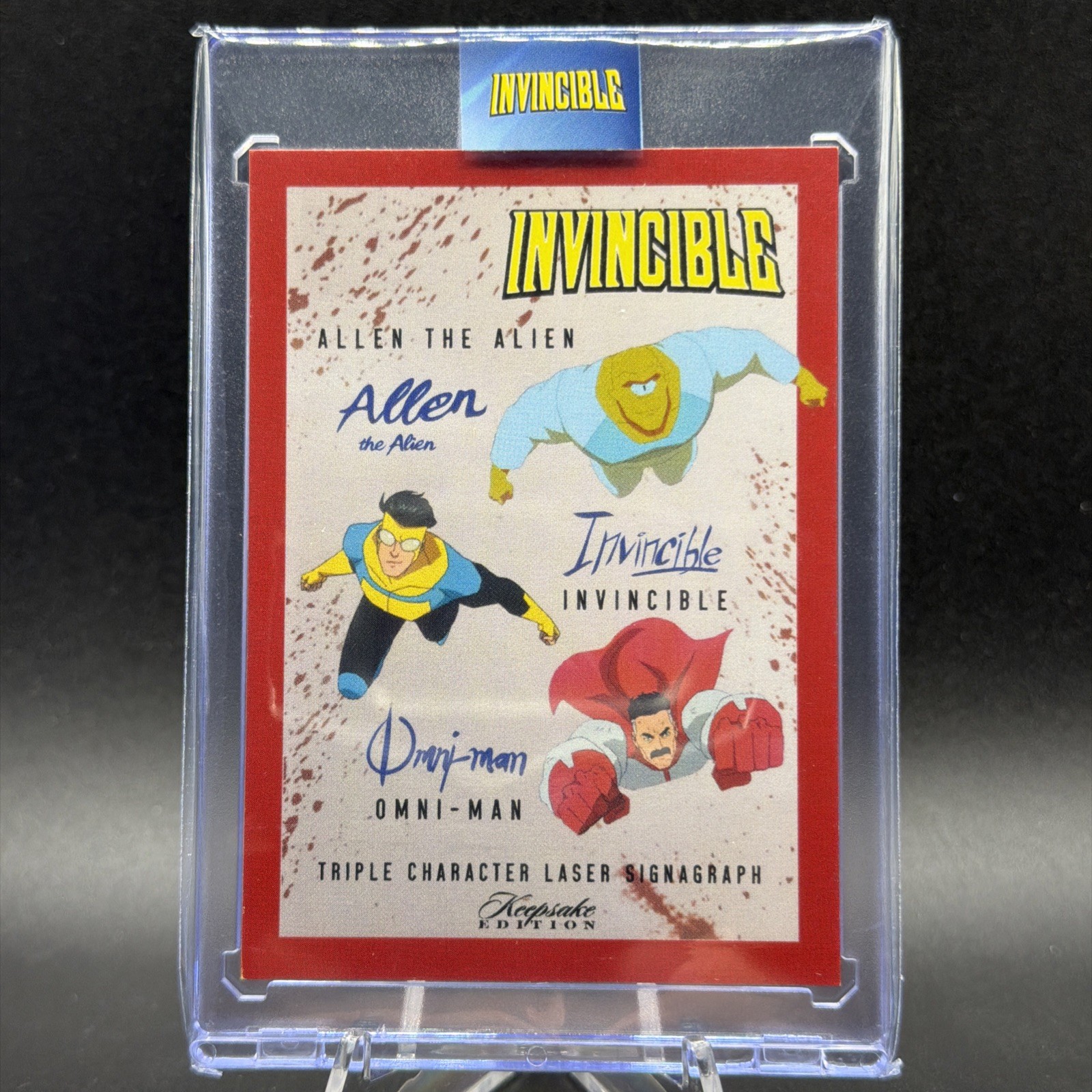 Invincible Triple Signagraph Card Invincible, Allen, Omni-Man Con Exclusive /10