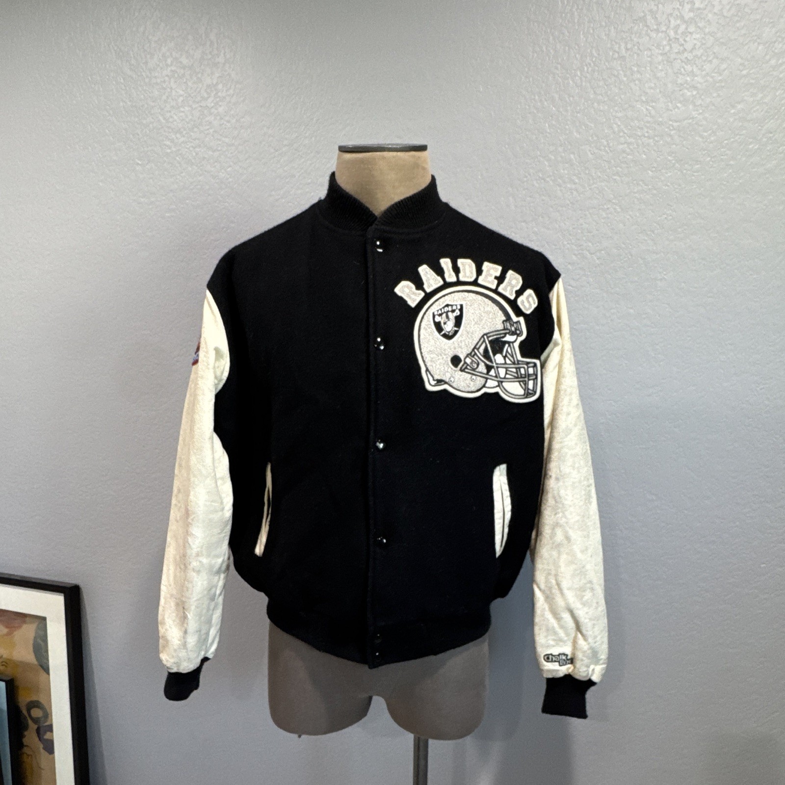Raiders Varsity Jacket XL 80’s Era Locker Line Made In USA