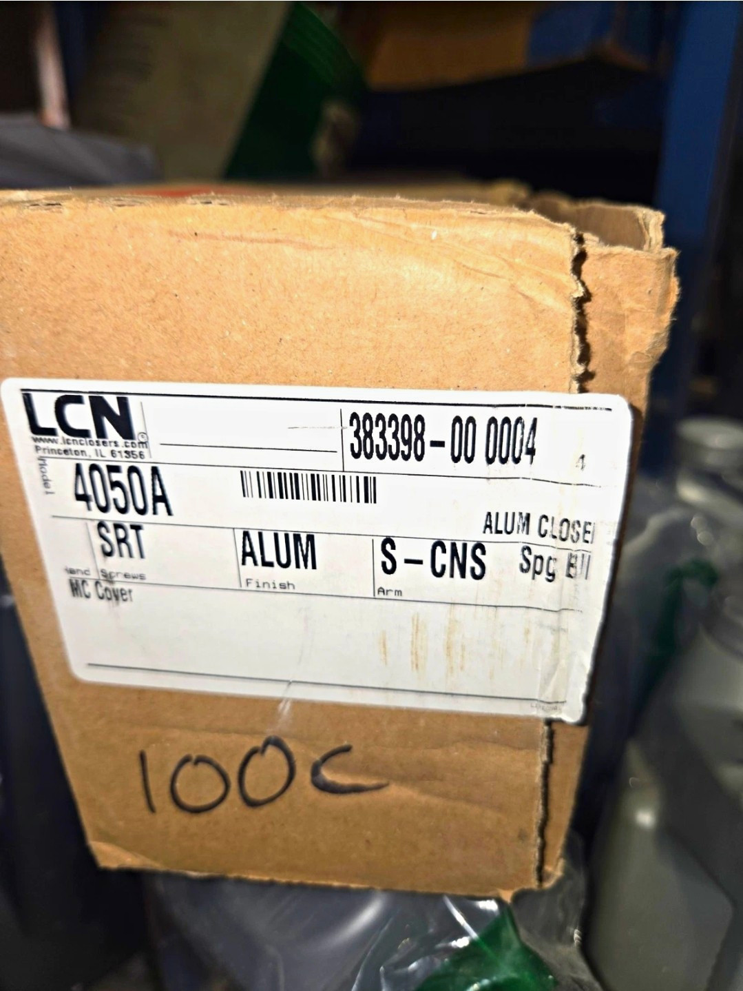 LCN 4050A Heavy Duty Commercial Door Closer, PA Cush Arm, Aluminum Finish