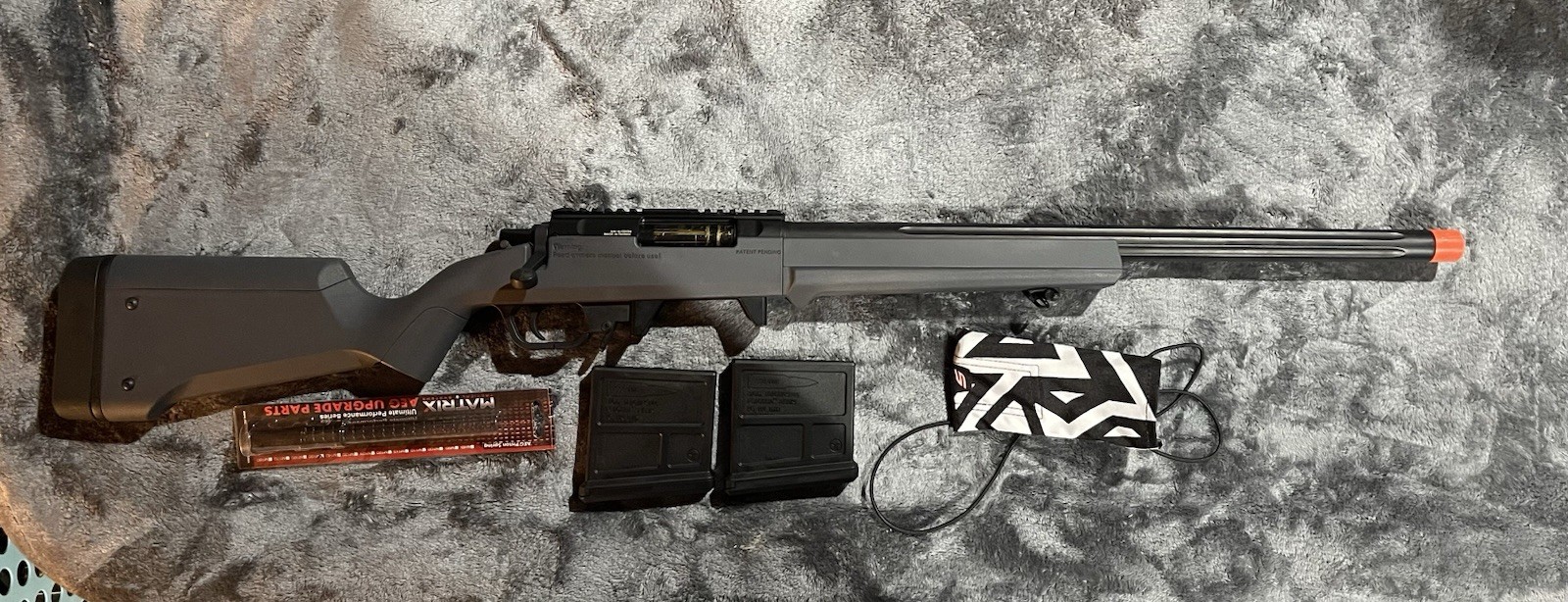 Amoeba Striker AS01 Spring Bolt Action Airsoft Sniper Rifle Gray 2 Mag Box Amoeba Striker AS01 Spring Bolt Action Airsoft Sniper Rifle Gray 2 Mag Box