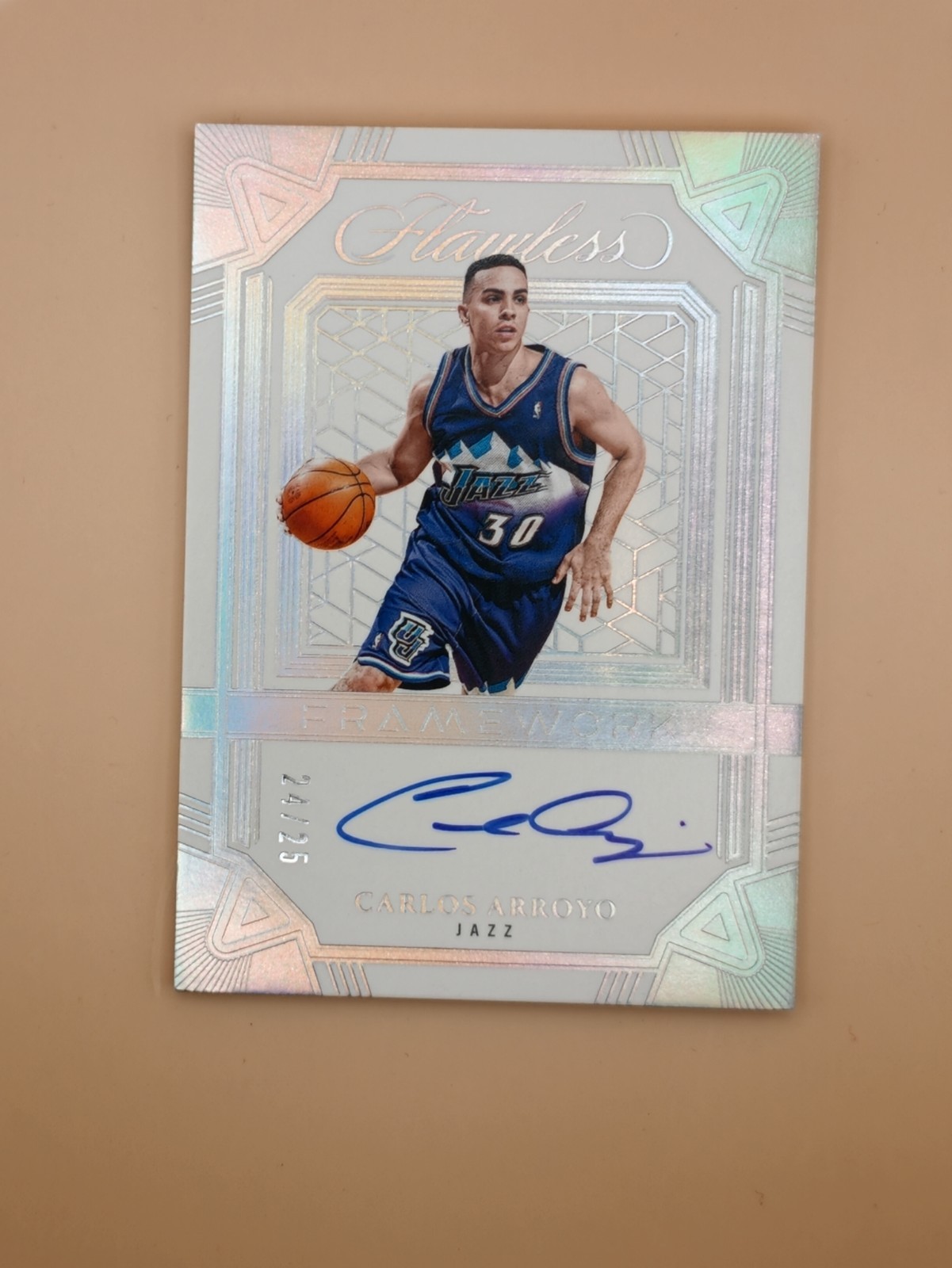 Panini Flawless Carlos Arroyo Utah Jazz Framework Auto FRM-CAR 24/25 2024-25 Panini Flawless Carlos Arroyo Utah Jazz Framework Auto FRM-CAR 24/25 2024-25