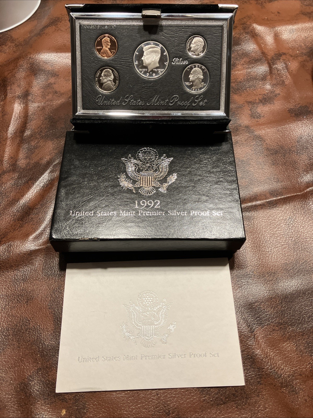 1992-S United States Premier Silver Proof Set in Original Box with COA