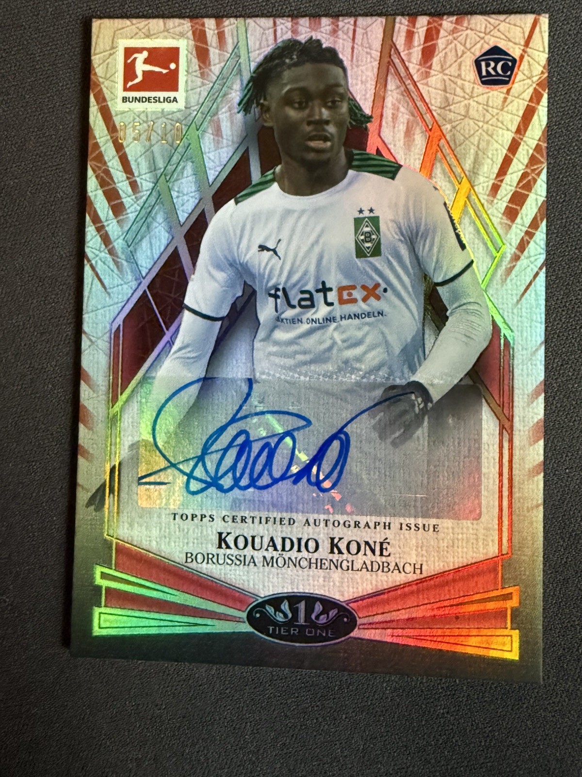 2021-22 Topps Tier One Bundesliga Kouadio Kone Red RC AUTO /10 NICE 2021-22 Topps Tier One Bundesliga Kouadio Kone Red RC AUTO /10 NICE