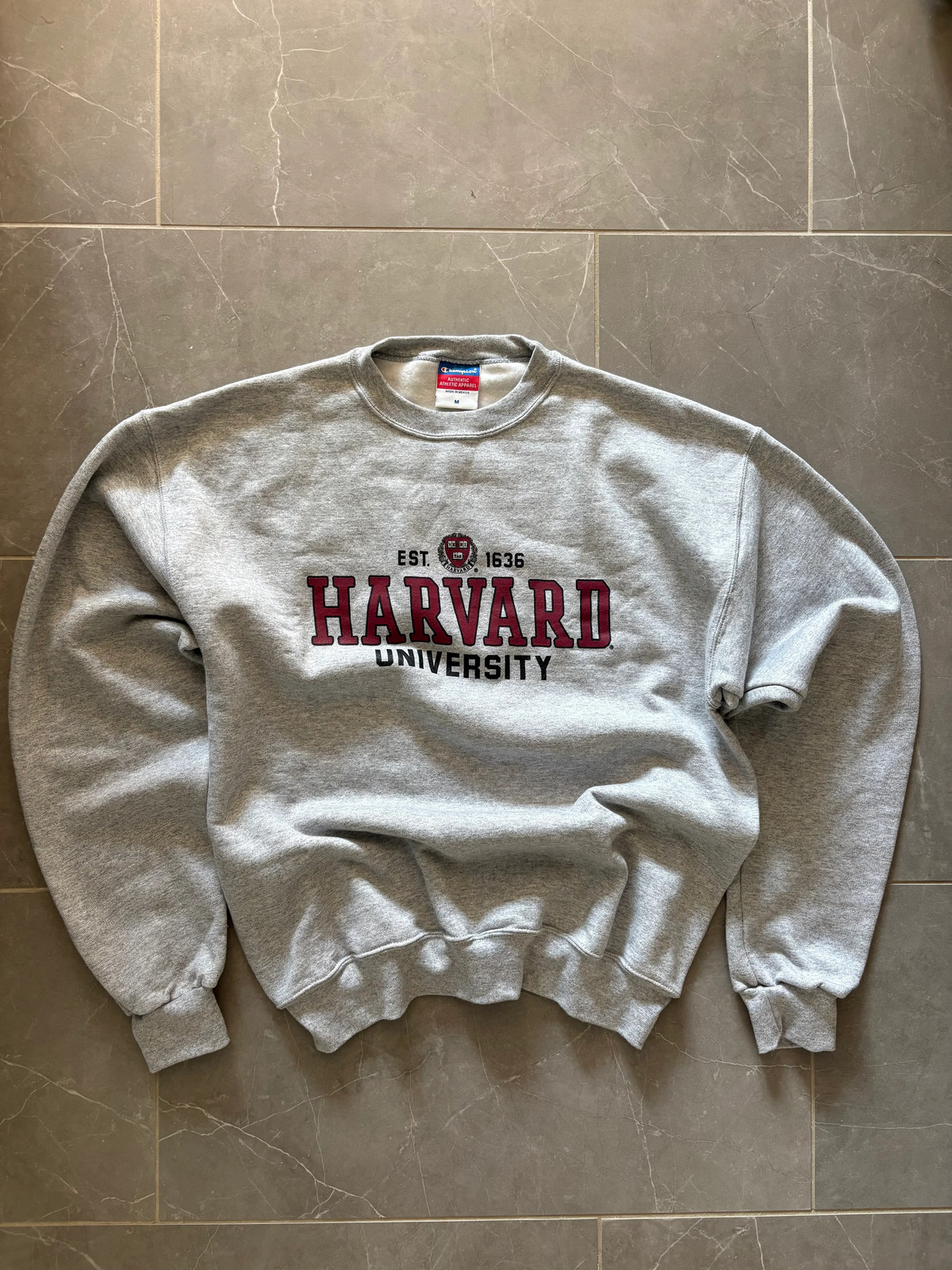 Vintage Y2K Harvard Sweatshirt Champion M Gray Crewneck College Vintage Y2K Harvard Sweatshirt Champion M Gray Crewneck College