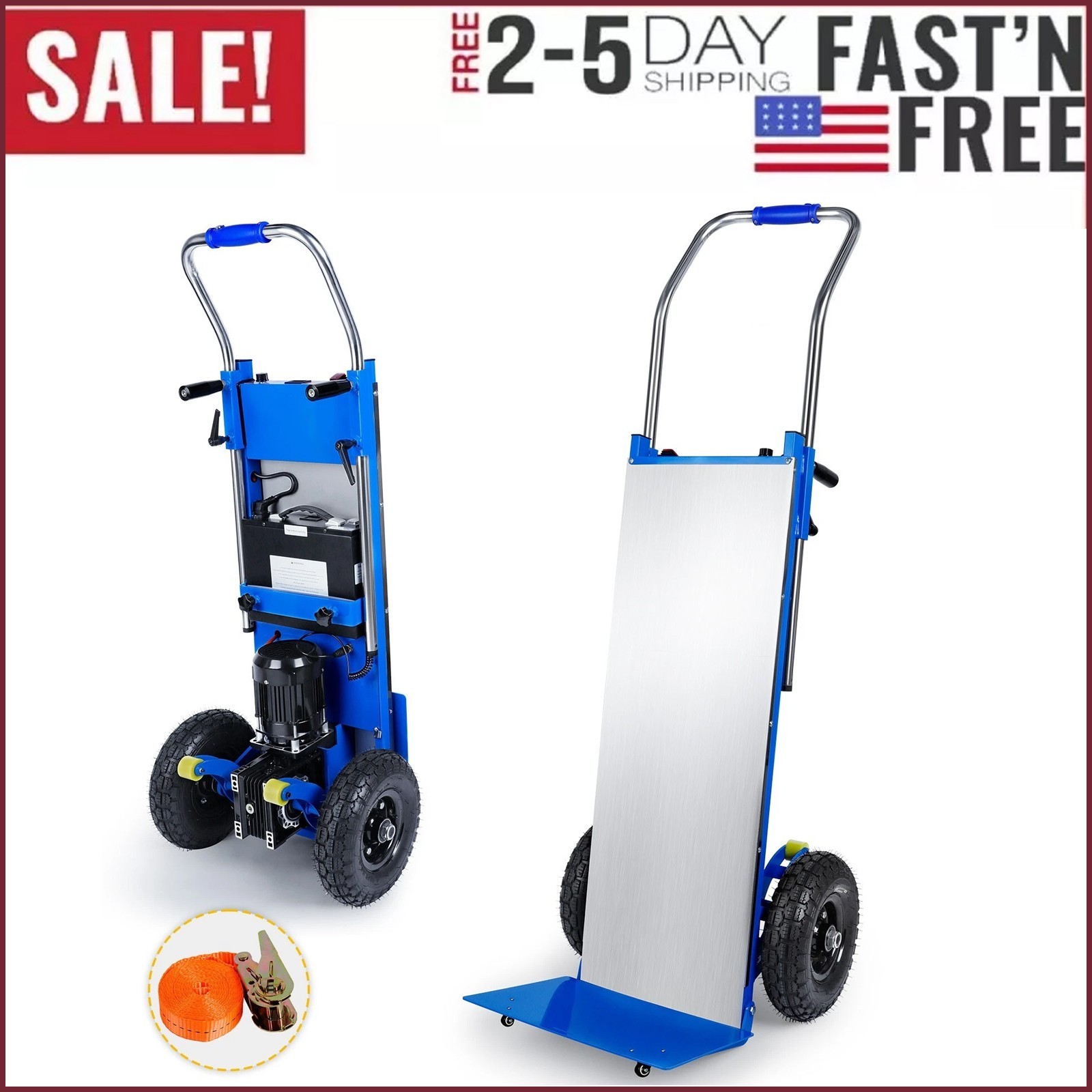 Electric Stair Climbing Dolly, 1200W Folding Stair Climber Hand Truck Dolly Cart