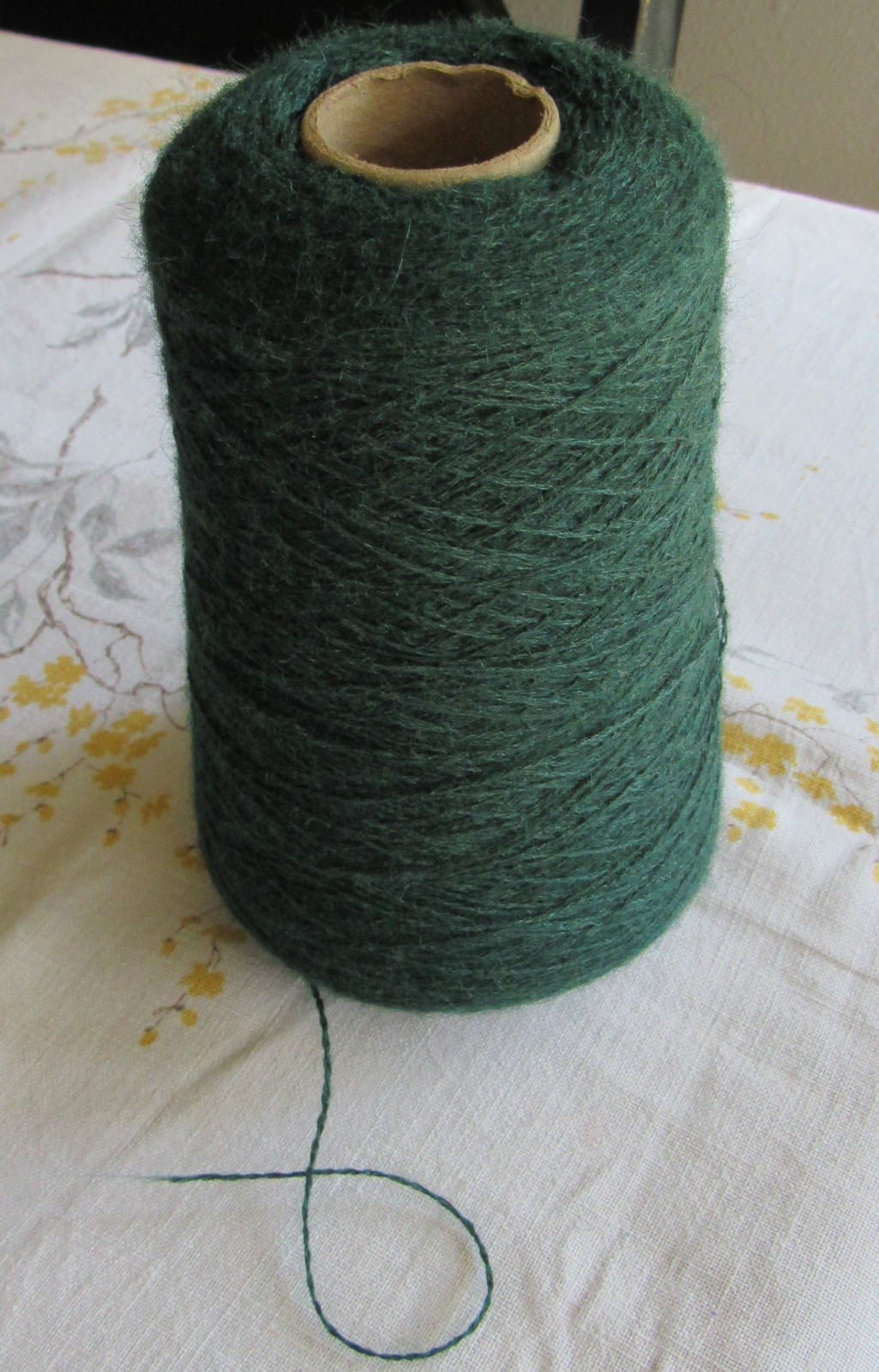 1/2 lb (1,736 yds) Cone Valley Yarn 2/14 ALPACA SILK  FOREST GREEN Lace Weight