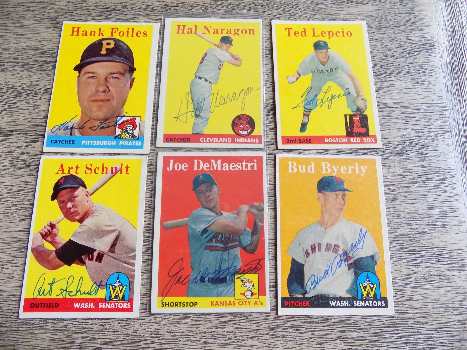 1958 TOPPS BASEBALL SIGNED AUTOGRAPHED $7 PER CARD OBO