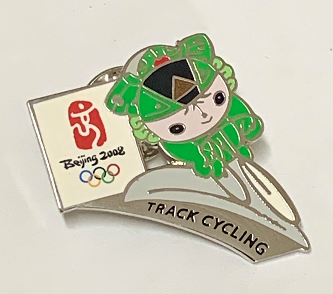 2008 Beijing Olympic Track Cycling Pin Mascot Lapel Pin