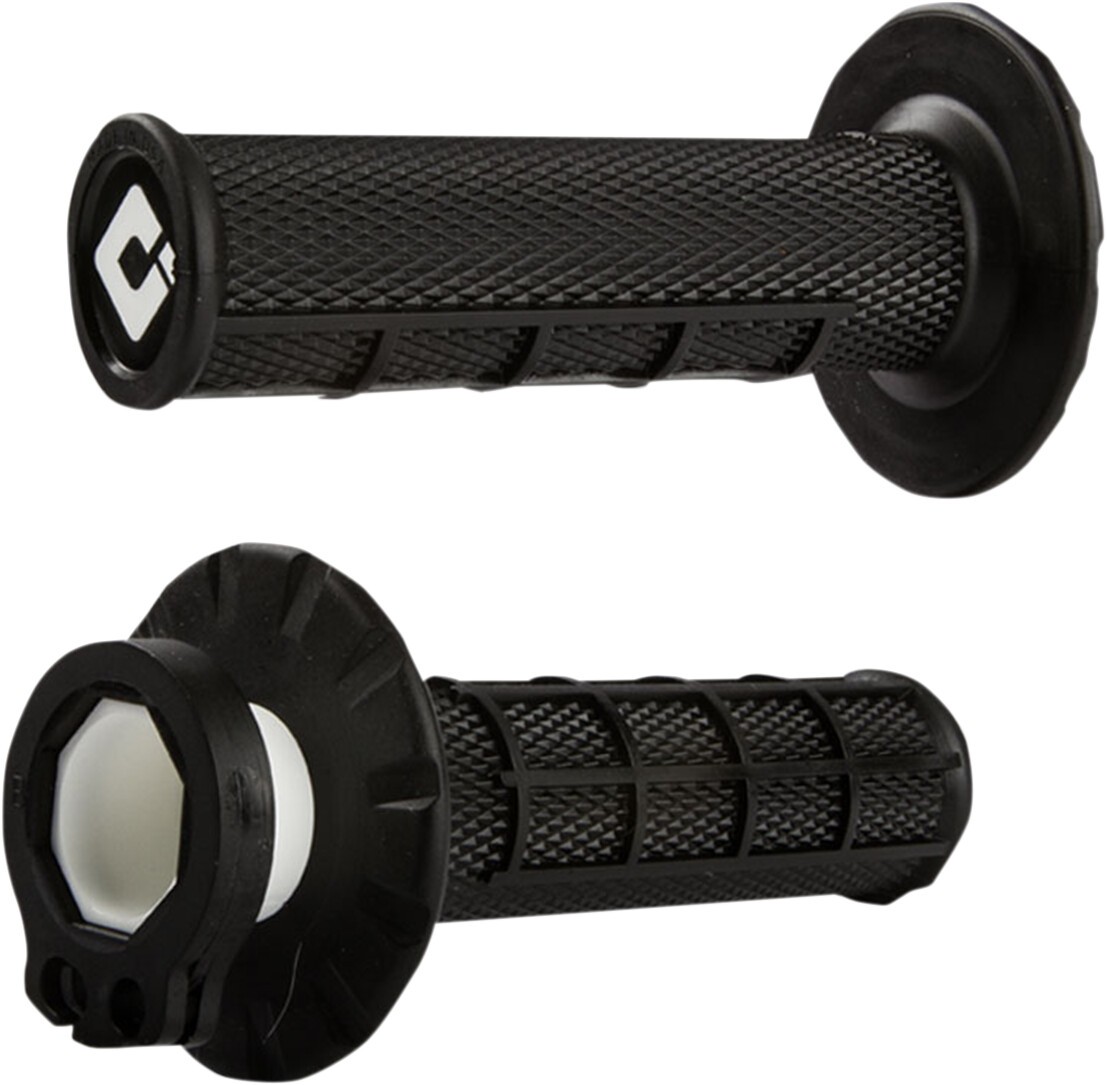 ODI V2 Lock-On Half Waffle Grips Black Pair w/Throttle Tube