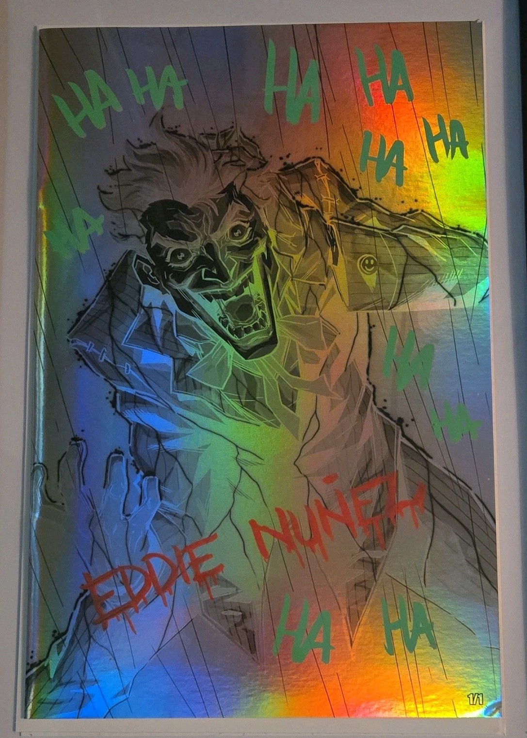 Ultra Rare, 1/1 Joker Comic Signed By Cover Artist Eddie Nunez Absolute Gem