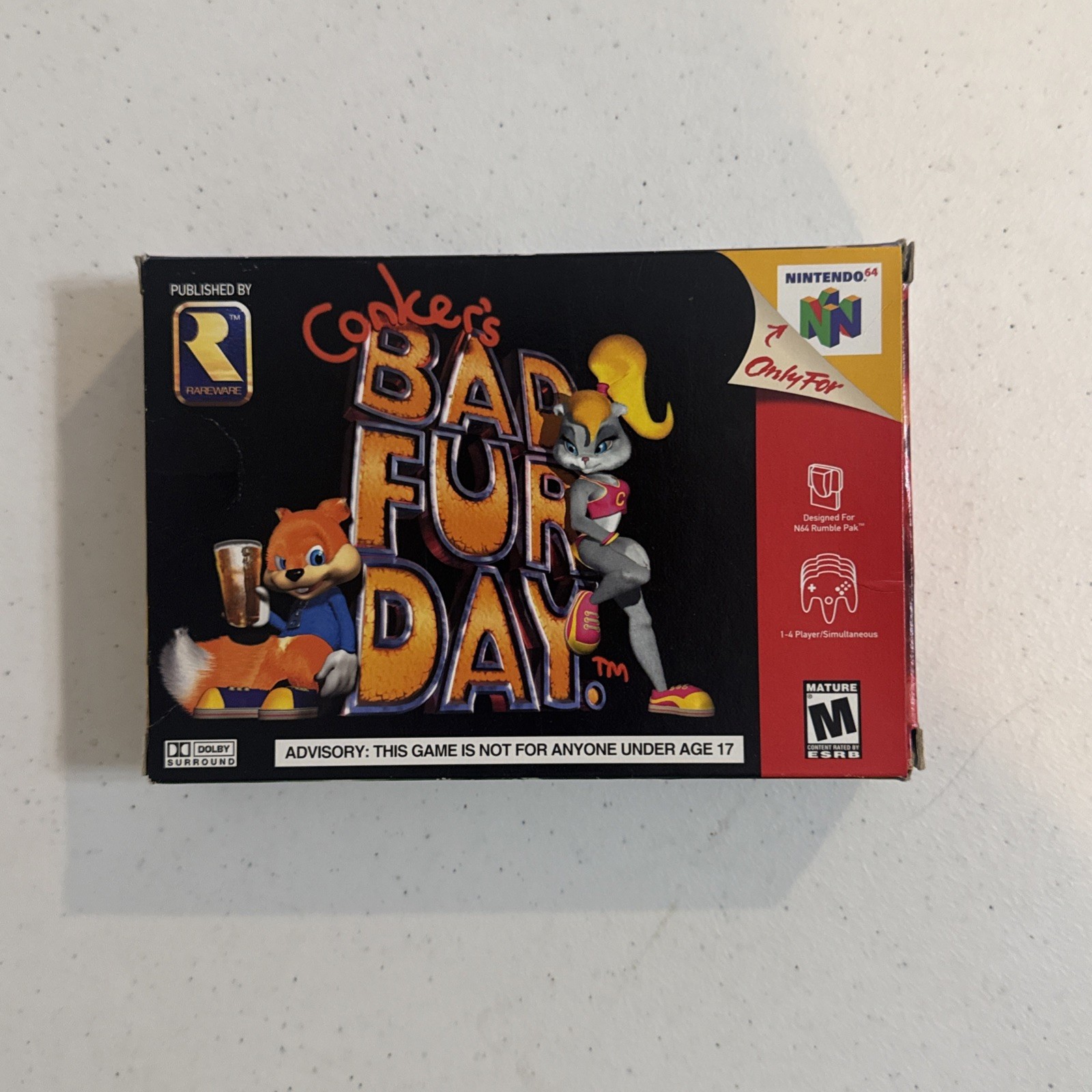 Conkers Bad Fur Day N64 Nintendo 64 Box Manuals Inserts ONLY