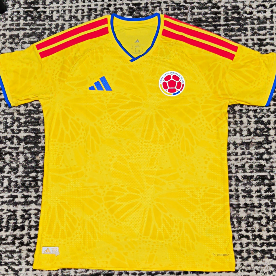 adidas Colombia 26 Home Authentic Soccer Jersey Yellow Men's Jl6971 FIFA