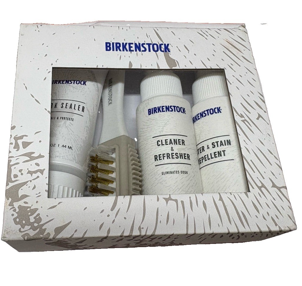 New Open Box Birkenstock 4pc Deluxe Shoe Care Kit #406 Complete/Unused