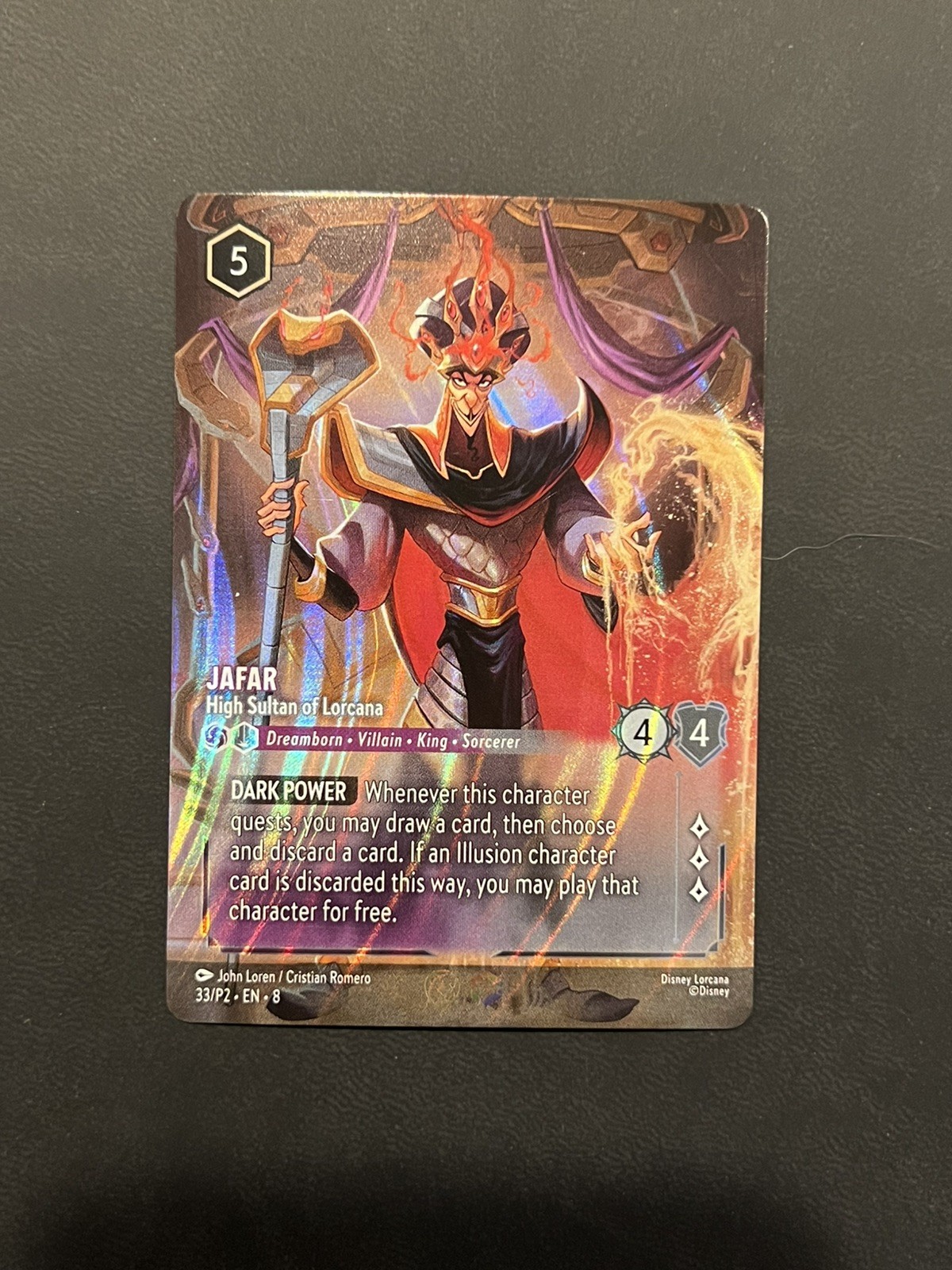 Jafar - High Sultan of Lorcana (Store Champ... Holofoil P DLPC 33 Lorcana TCG NM