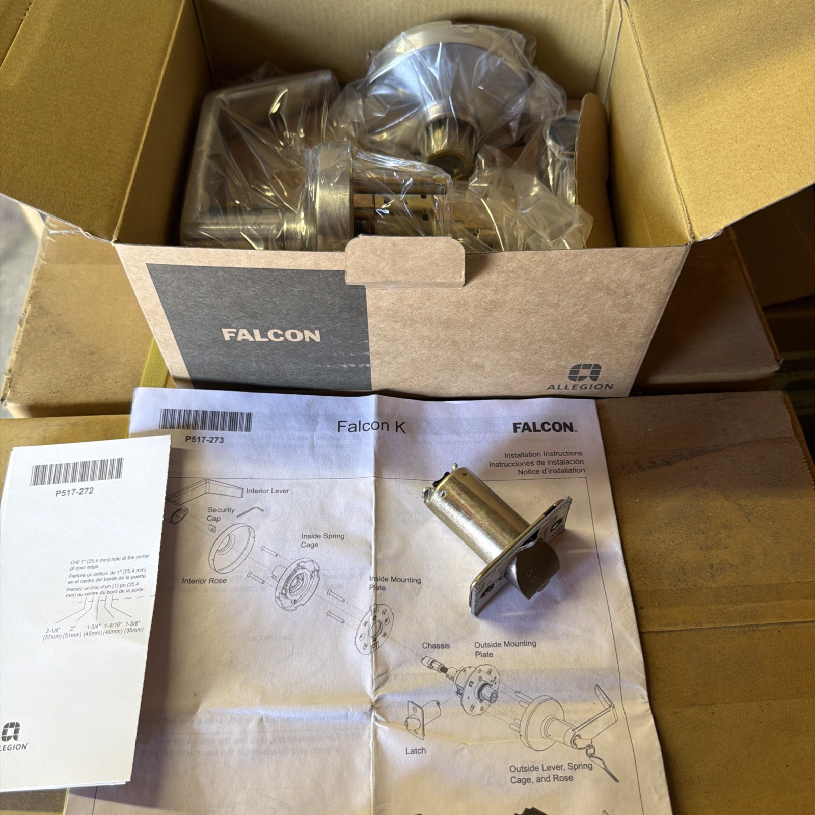 GENUINE FALCON K581 K-SERIES KEY-IN-LEVER K581P6 DAN 626 STOREROOM DOOR LOCK SET