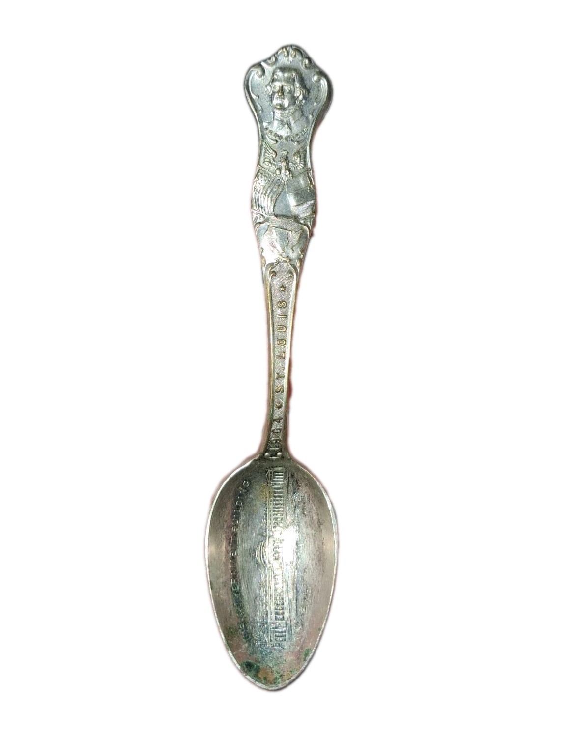 1904 St Louis World\'s Fair Souvenir Spoon US Silver Co Louisiana Purchase