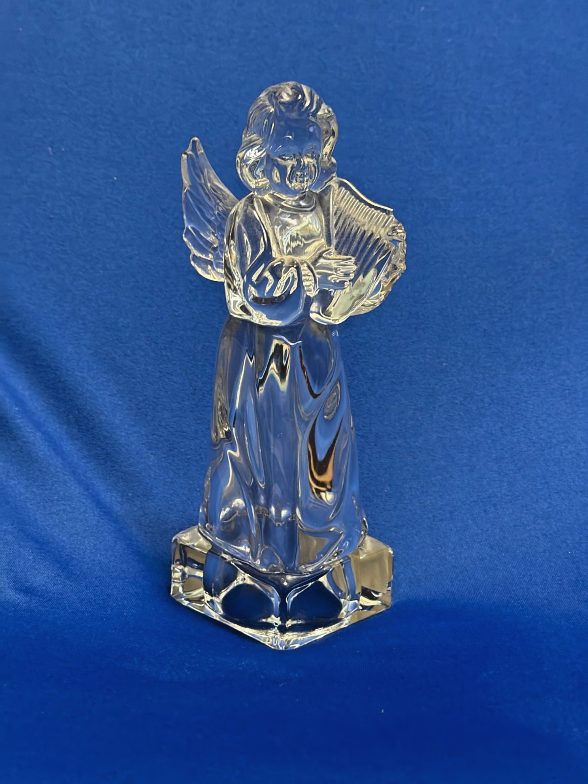 Mikasa 7.5” Angelic Harp Figurine Crystal  Made in Germany Herald Collection NIB