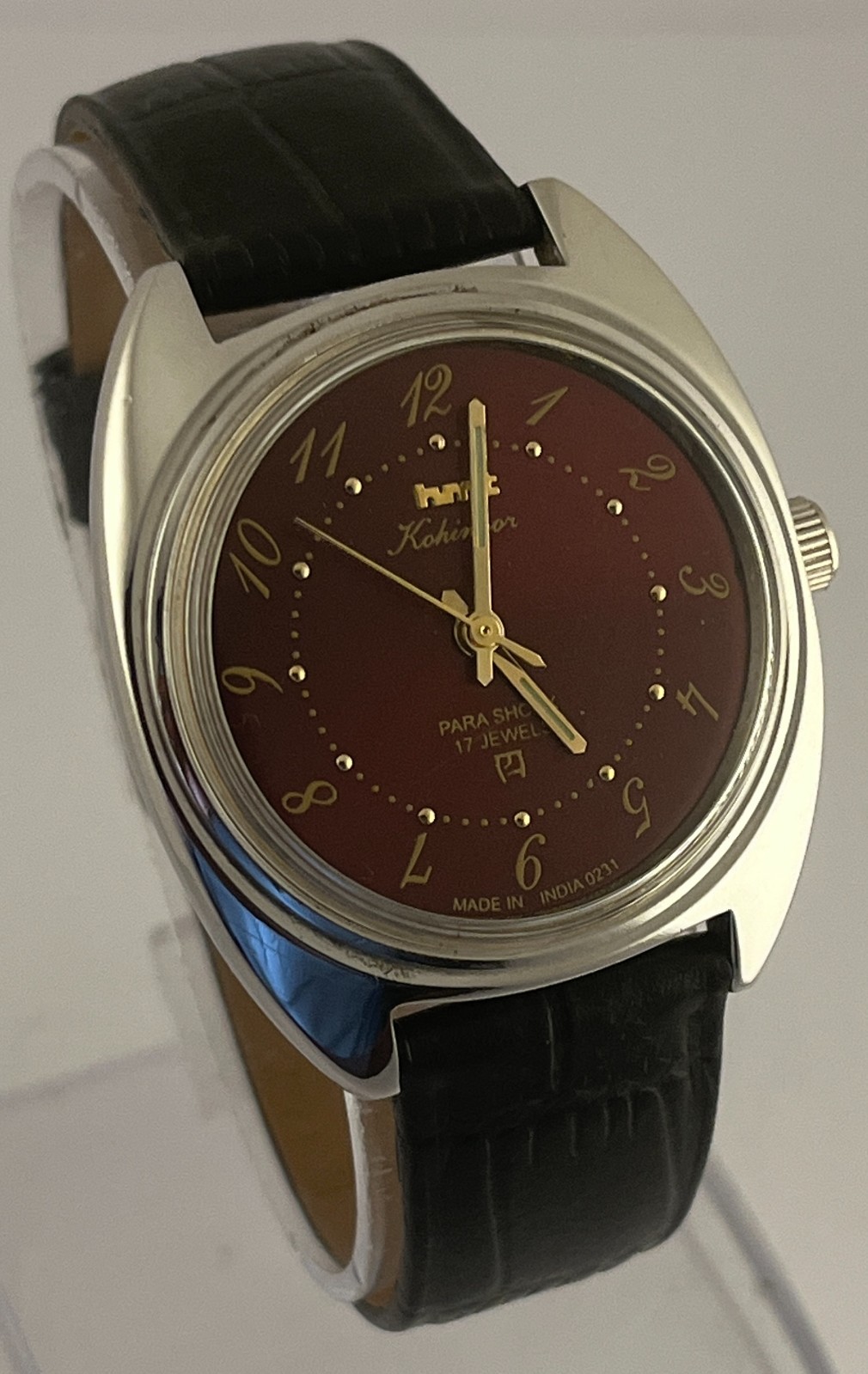 Refurbished HMT Kohinoor HandWinding Brown Dial Analog Men\'s Wrist Watch
