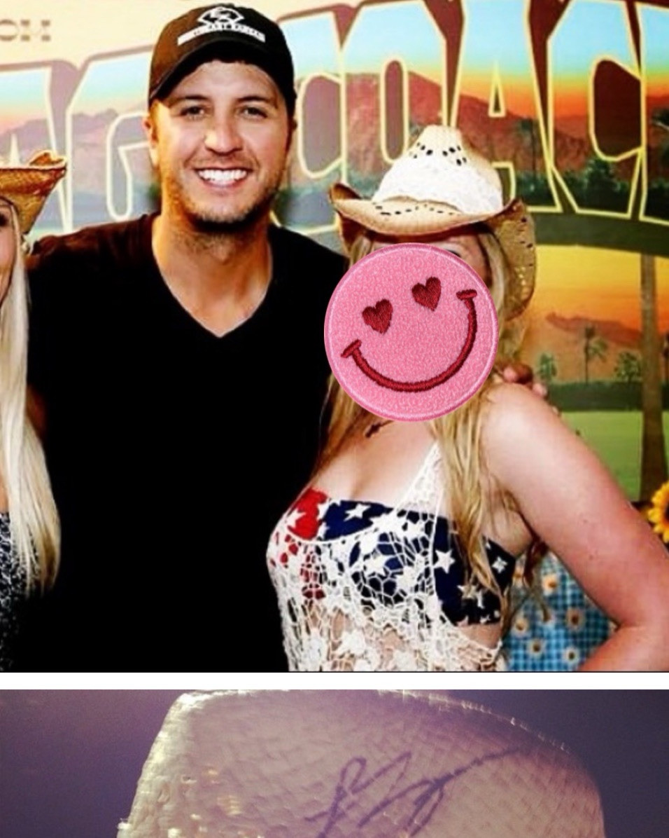 AUTHENTIC LUKE BRYAN Autographed Cowboy HAT With Lace AUTHENTIC LUKE BRYAN Autographed Cowboy HAT With Lace