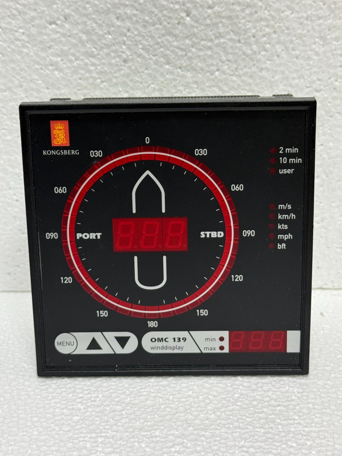 KONGSBERG OBSERVATOR OMC-139 MARINE WIND DISPLAY INDICATOR NEW