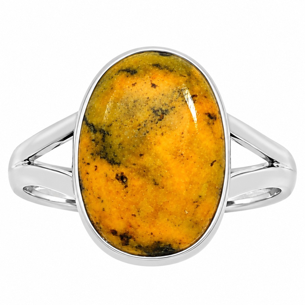 Indonesian Bumble Bee Jasper 925 Sterling Silver Ring Size 8 Fall Gift SDR251623