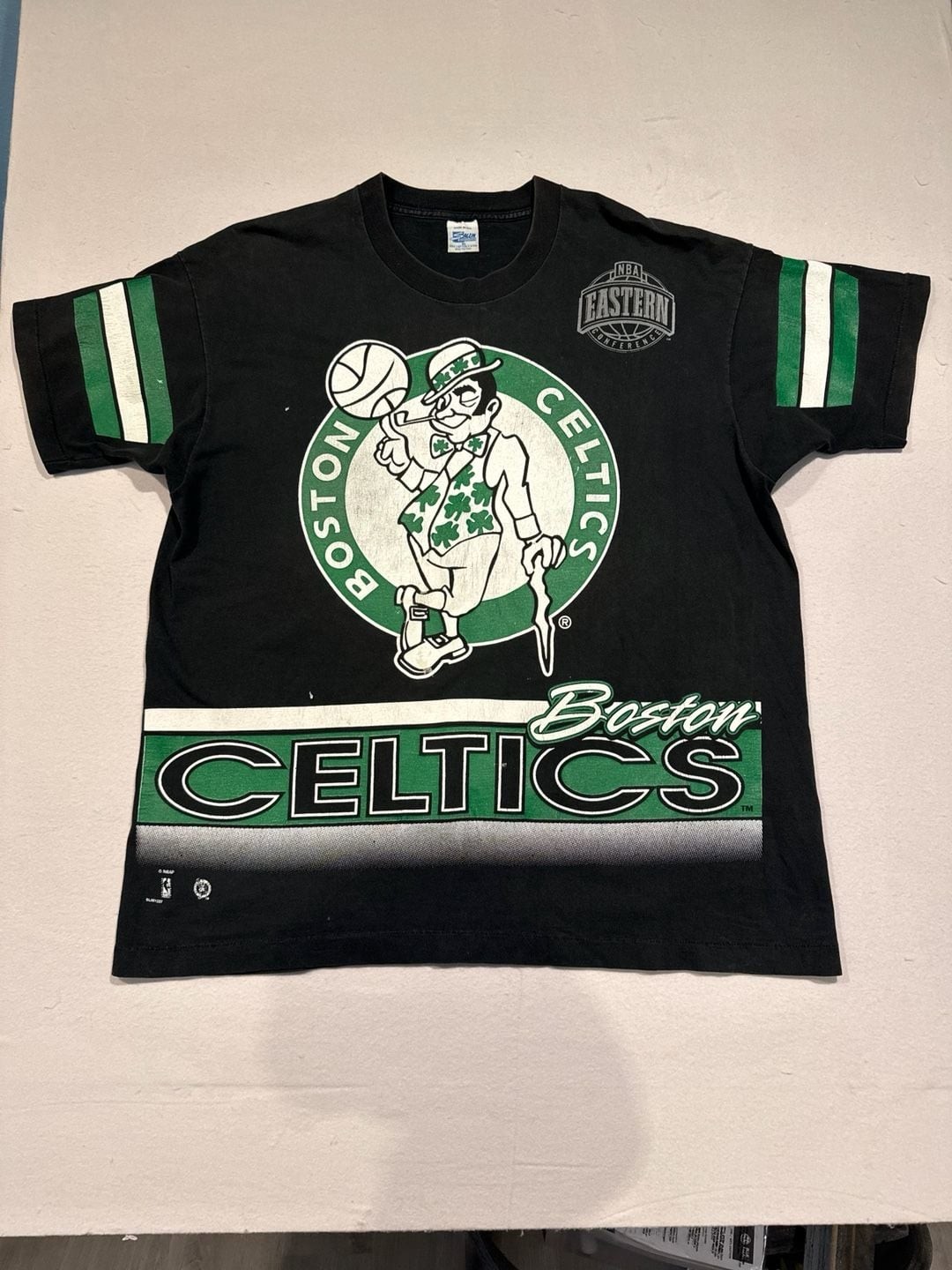 Salem Sportswear Boston Celtics T-Shirt Size XL Black Vintage NBA Salem Sportswear Boston Celtics T-Shirt Size XL Black Vintage NBA