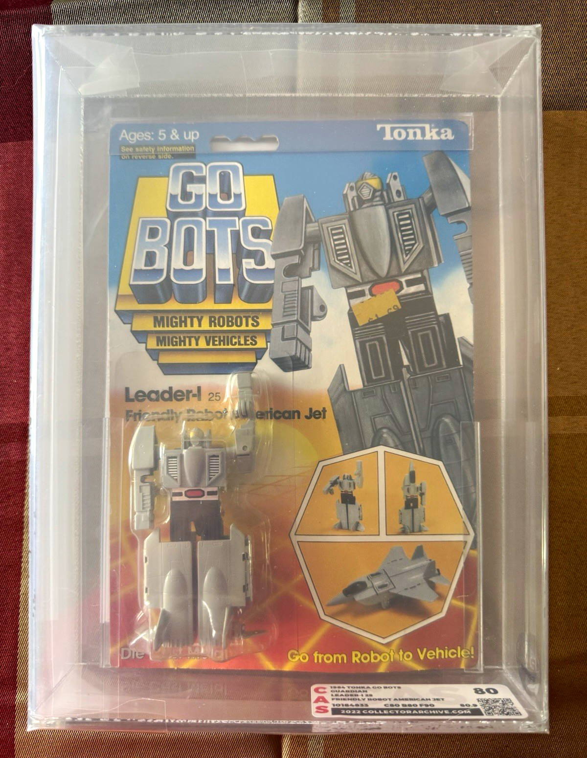 1984 Vintage Tonka Go Bots LEADER-1 F-14 Tomcat Die-Cast Robot Graded CAS 80+