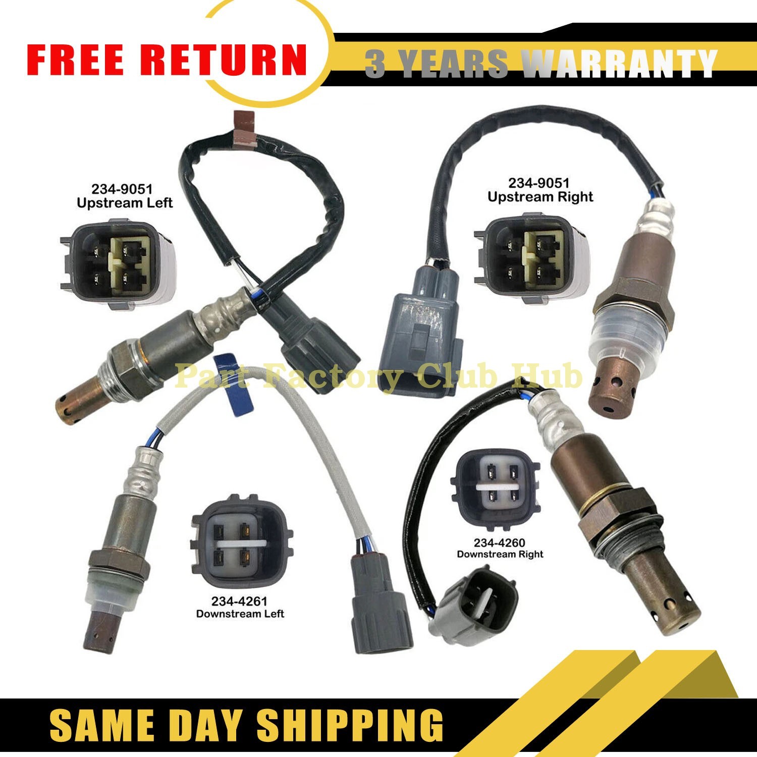 4Pcs Oxygen Sensor Up+Down For Toyota 4Runner Tacoma FJ Cruiser 4.0L 2005-06