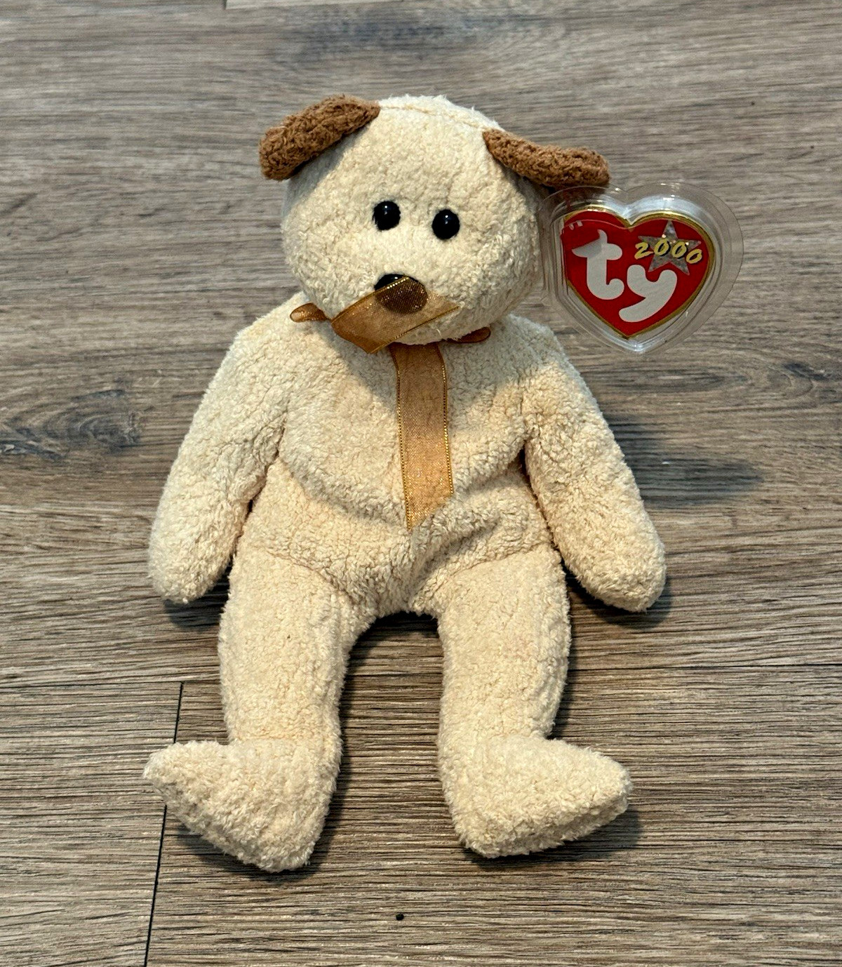 Ty Beanie Babies Huggy Plush Dog 2000 Vintage Heart Tag Age 3-5 Years