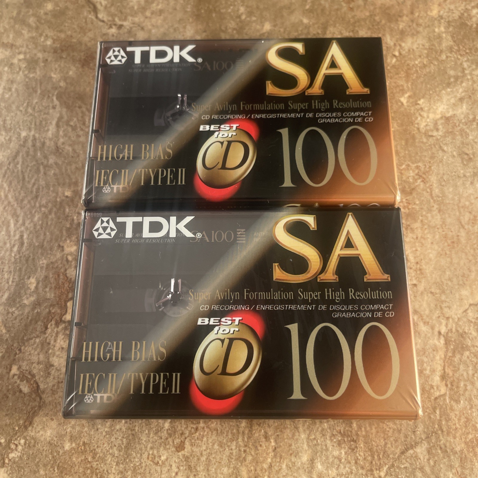 TDK SA90 SA100 Blank Cassette Tapes Type II High Bias -lot Of 2 - NEW SEALED TDK SA90 SA100 Blank Cassette Tapes Type II High Bias -lot Of 2 - NEW SEALED