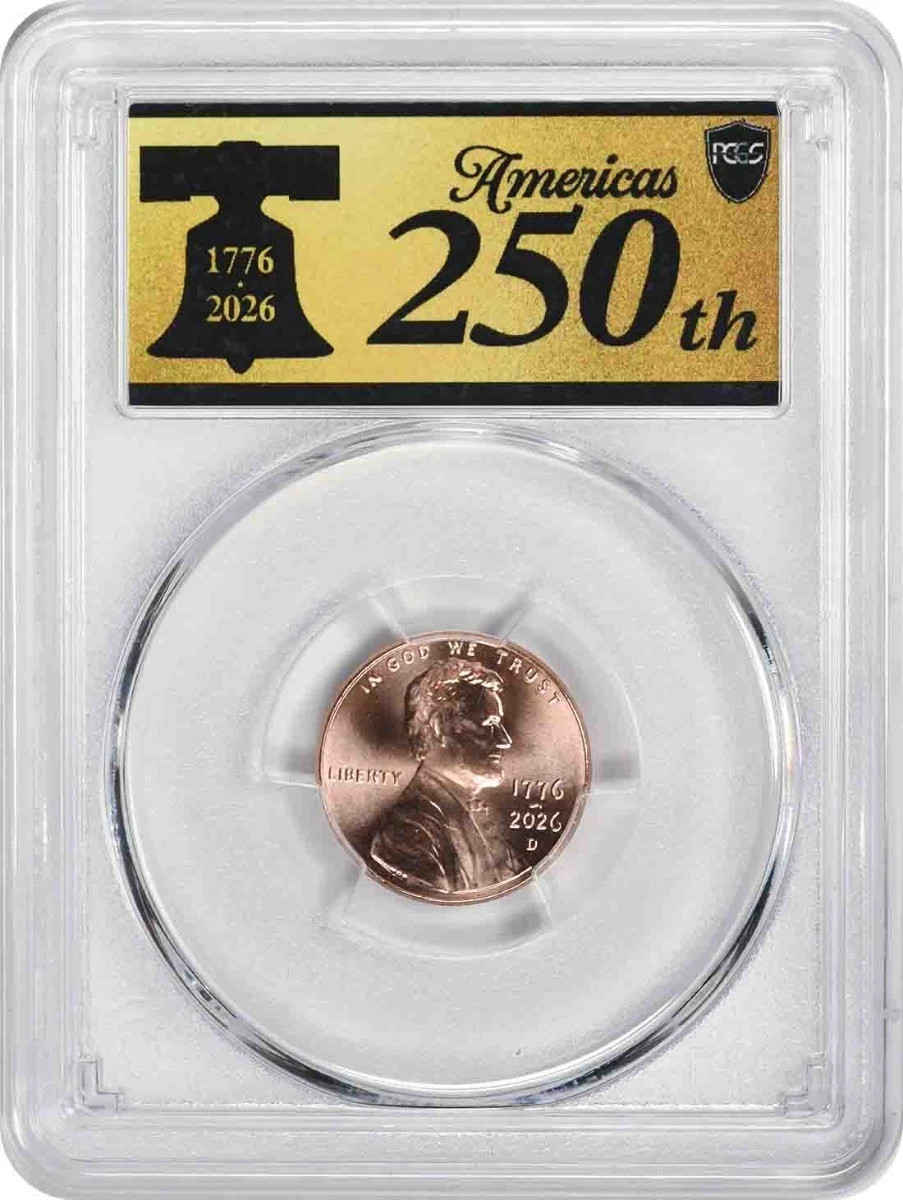2026-D Lincoln Cent 1776-2026 MS66RD First Strike PCGS (Anniversary Label) 2026-D Lincoln Cent 1776-2026 MS66RD First Strike PCGS (Anniversary Label)